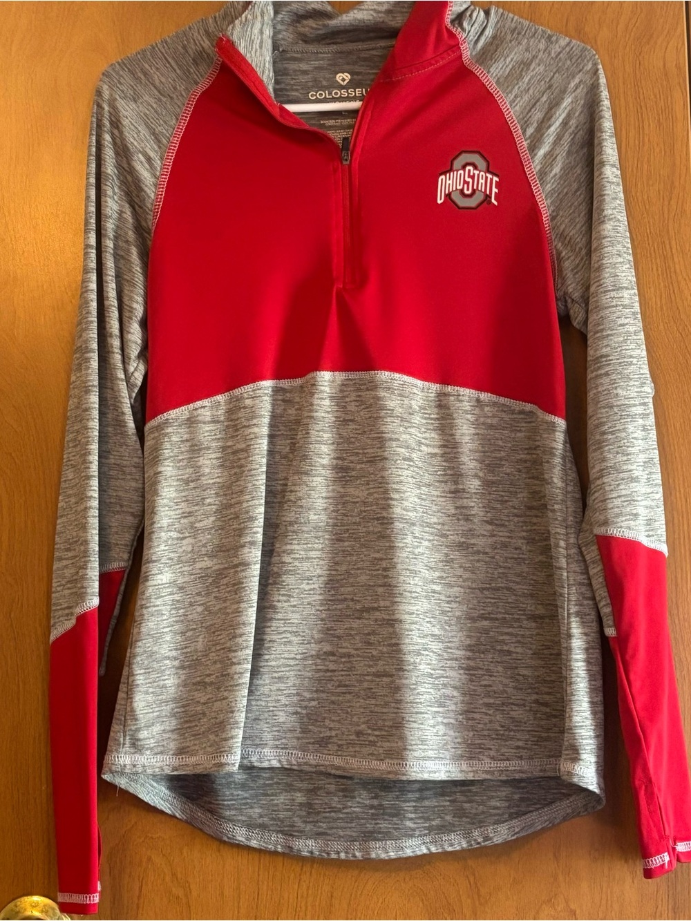 Ohio State Women’s Red & Gray Performance 1/4-Zip Pullover-L